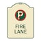 Signmission Fire Lane No Parking Symbol Heavy-Gauge Aluminum Architectural Sign, 24" x 18", TG-1824-24018 A-DES-TG-1824-24018 - alternate 1